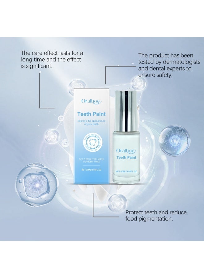 ORALHOE White Tooth Paint,Instant Teeth Whitening Paint,No Streak,Safe,Long Last Tooth Makeup - Image 3